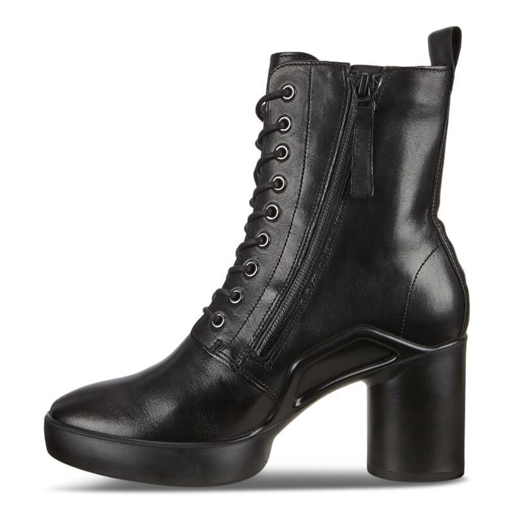 ECCO Womens Boots Black - Shape Sculpted Motion 55 Lace-Up - PMY-694285